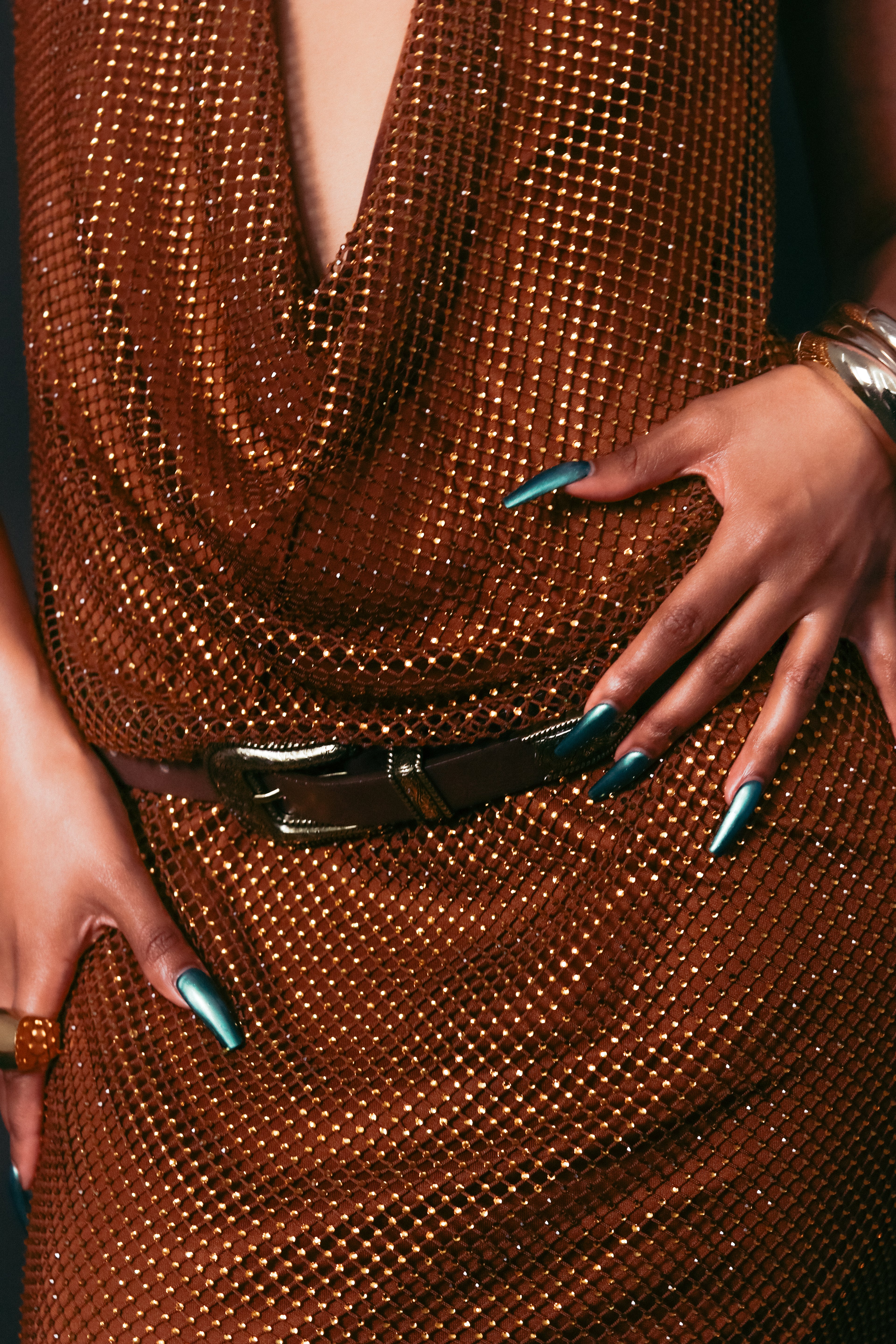 Brown & Bad - Plunge Dress
